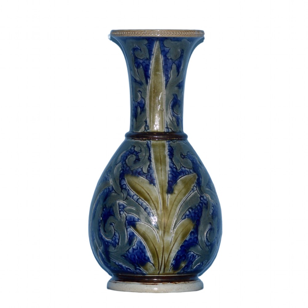stunning 1875 doulton lambeth stoneware vase arthur barlow