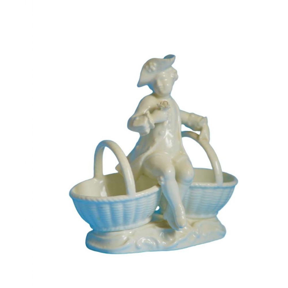 19th century meissen porcelain blanc di chine double condiment