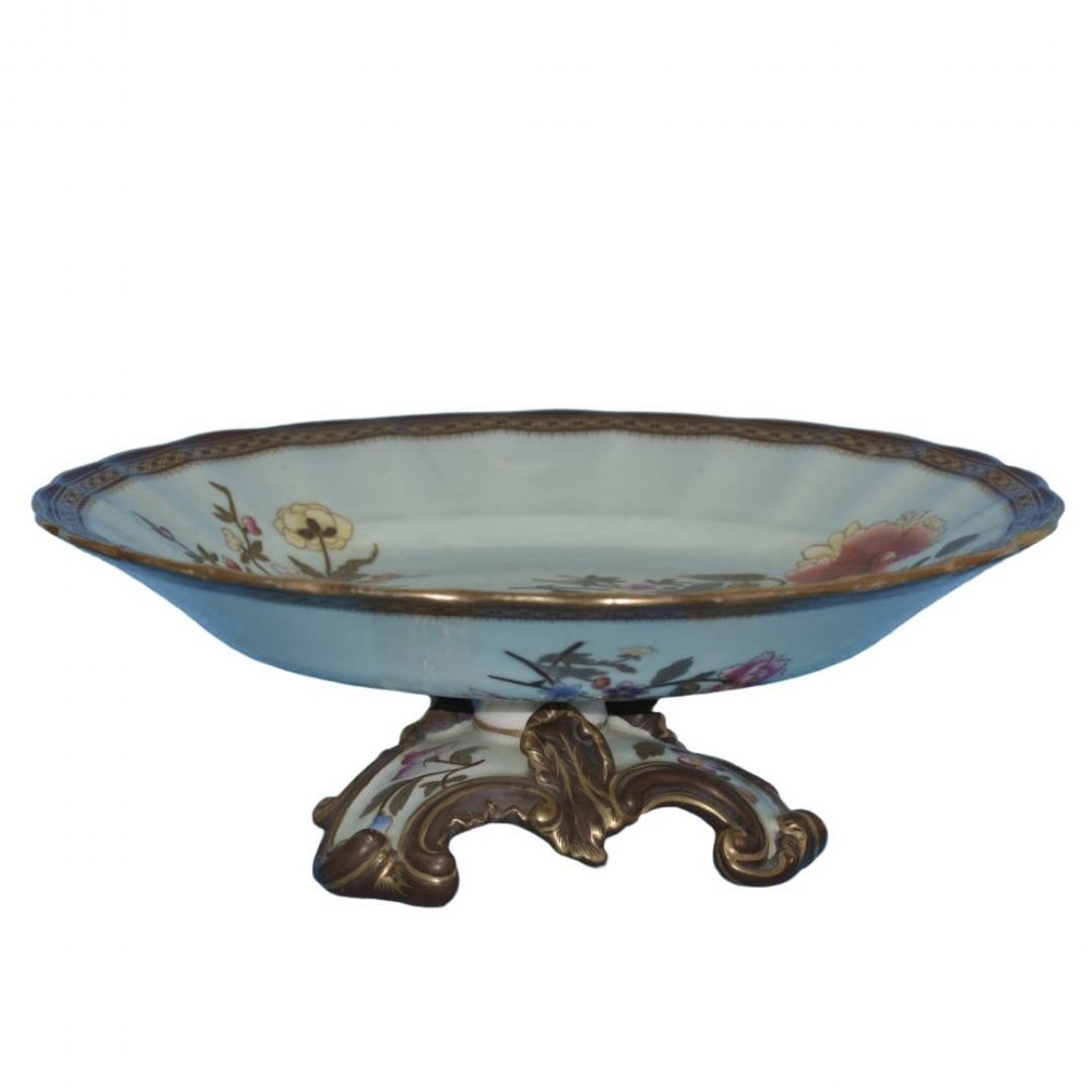 1885 royal worcester porcelain pedestal dish tazza
