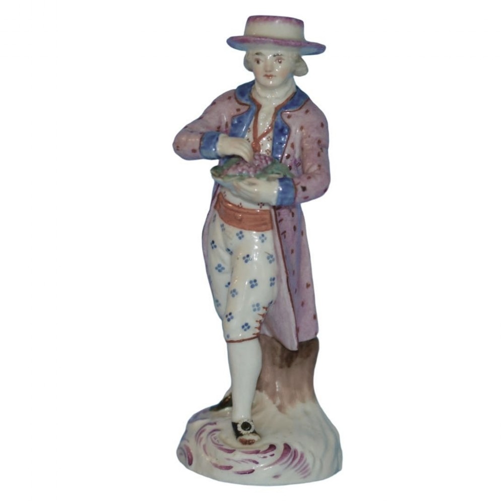 rare german porcelain vintner figure by limbach c1780