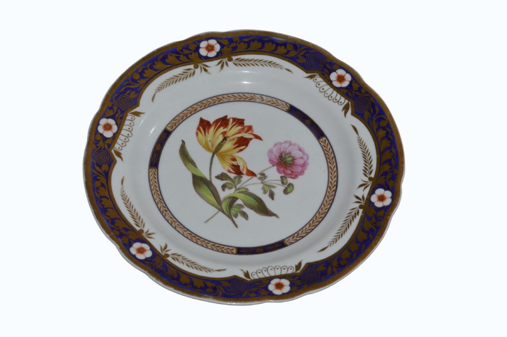 spode botanical cabinet porcelain plate early 19th century