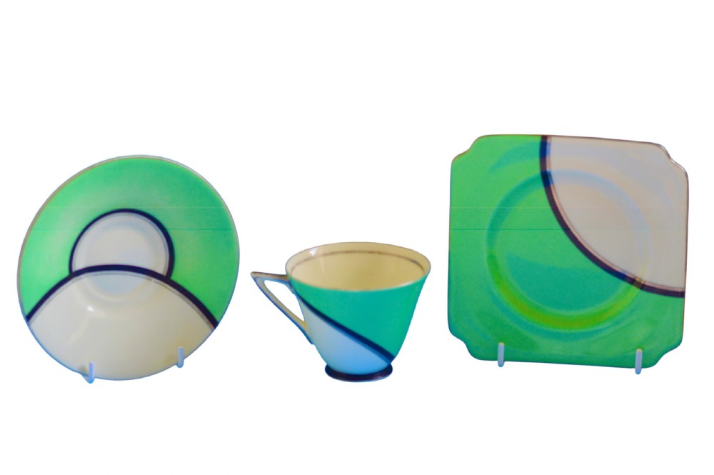 art deco royal doulton de luxe cup saucer plate c1930's