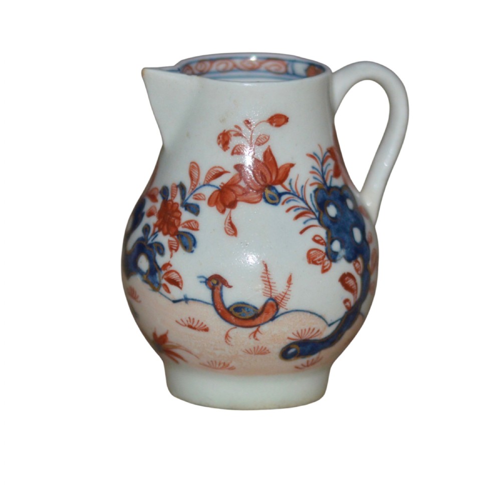 lowestoft porcelain sparrowbeak jug c17571802 'two birds pattern'