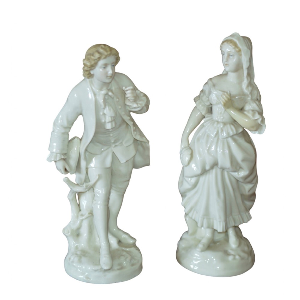 two delightful 19th century continental porcelain figures