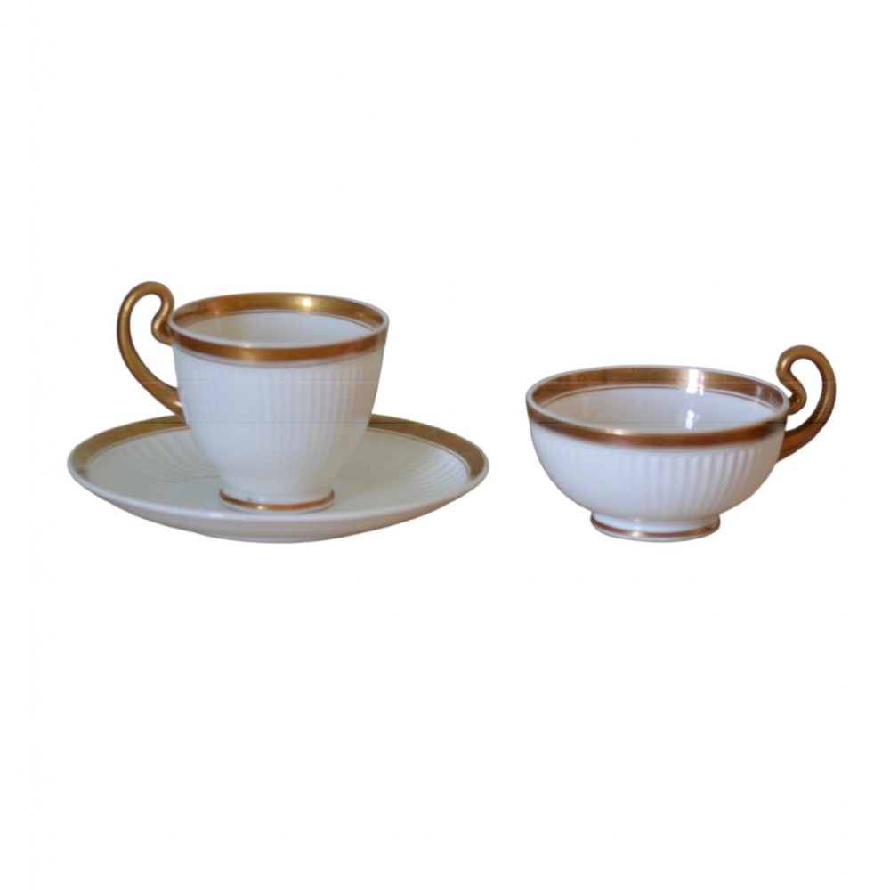 swansea paris design porcelain trio early 19th century