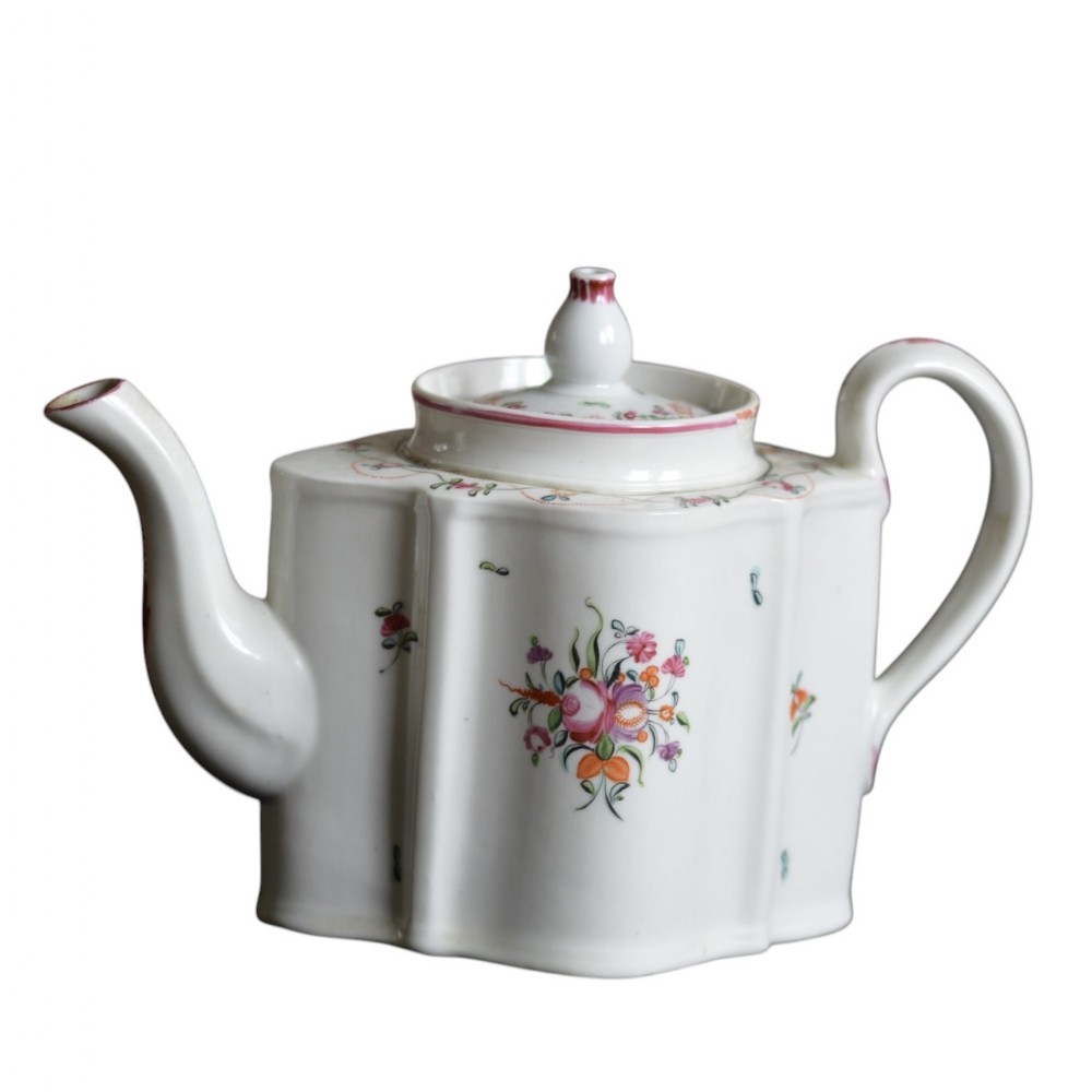 early 19th century porcelain floral teapot new hall a e keeling